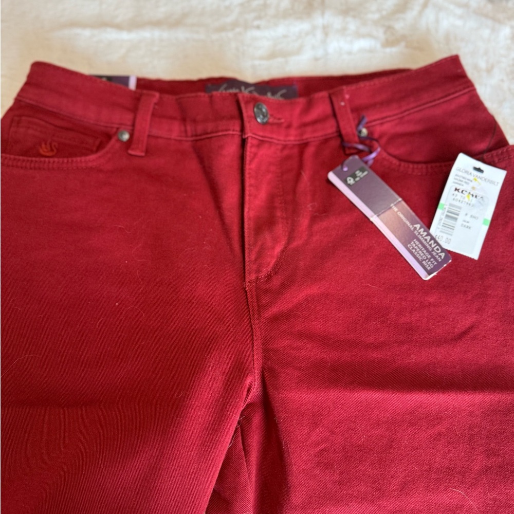 Gloria Vanderbilt Women's Rich Red Straight Leg Jeans